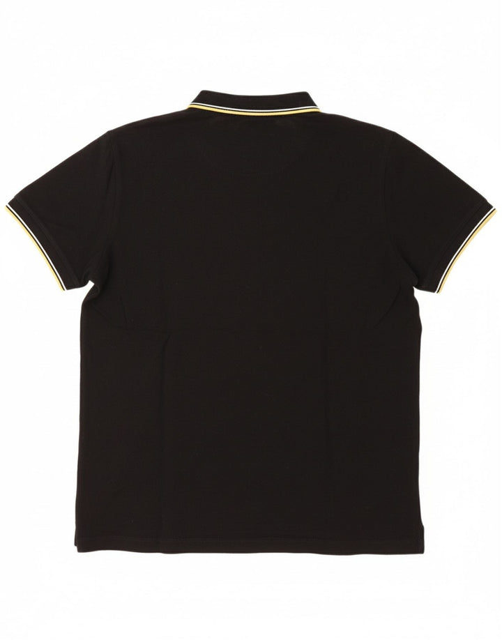 Camisa polo masculina DIESEL grande algodão preto