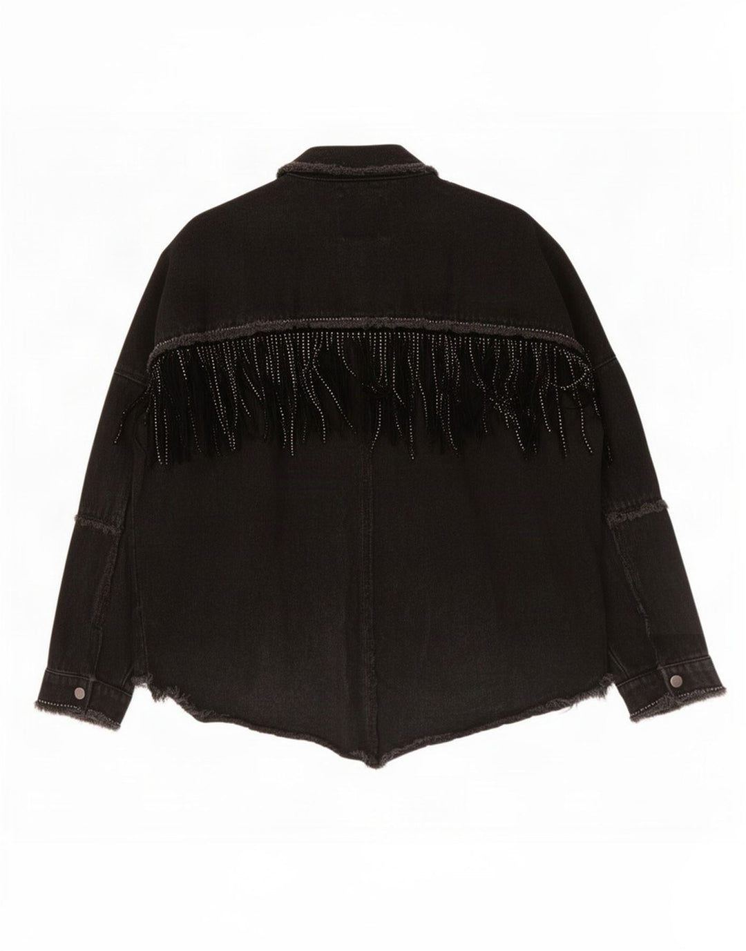 Jaqueta jeans feminina Zara Western Oversized UK 6 XS preta