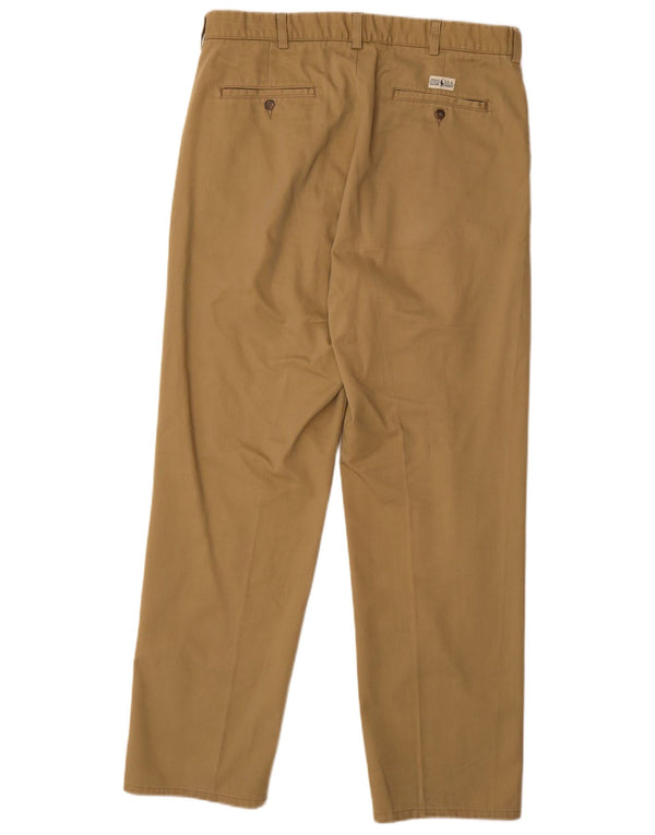 Calça Chino Masculina Polo Ralph Lauren Pegged W36 L32 Algodão Cáqui