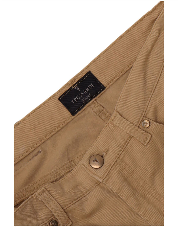 Trussardi Mens Bootcut Calça Casual W30 L31 Bege