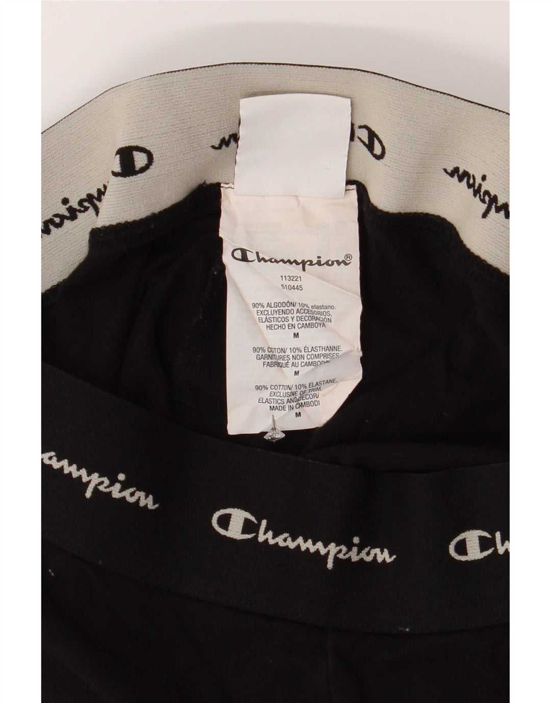 Leggings femininos Champion UK 12 algodão preto médio