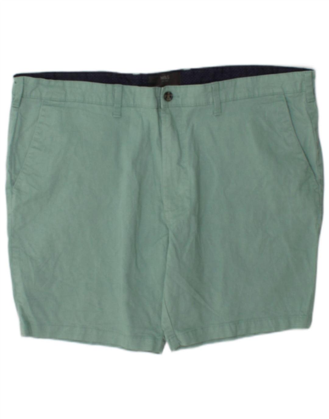 Shorts chino masculino Marks & Spencer W42 2XL algodão verde