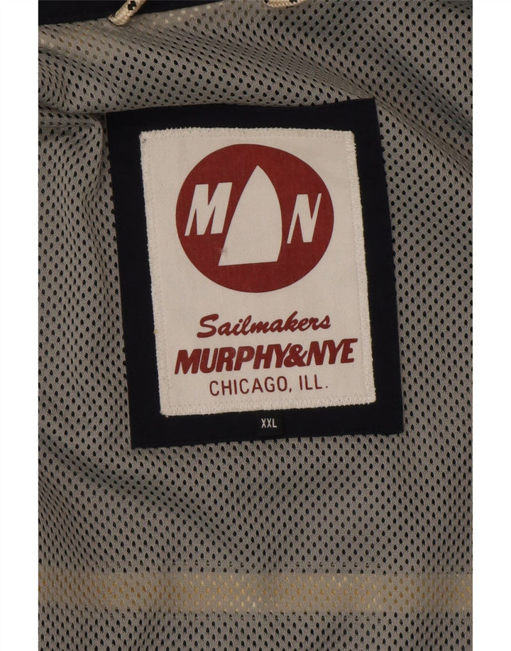 Jaqueta bomber masculina Murphy & Nye Sailmakers Reino Unido 44 2XL azul marinho bloco colorido