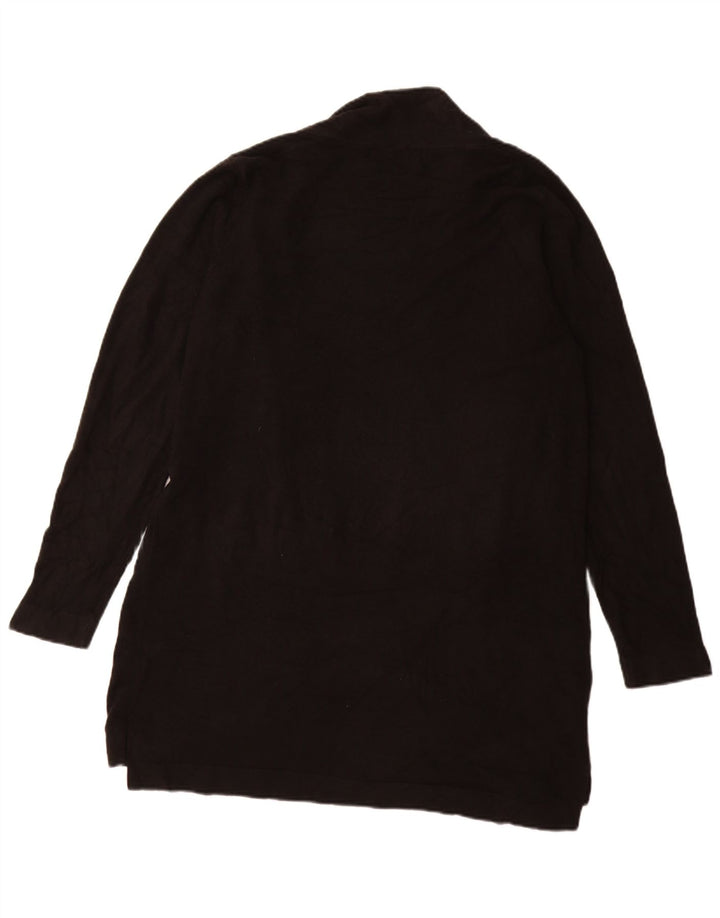 Marks & Spencer Suéter feminino Longline Open Cardigan Reino Unido 16 Grande Preto