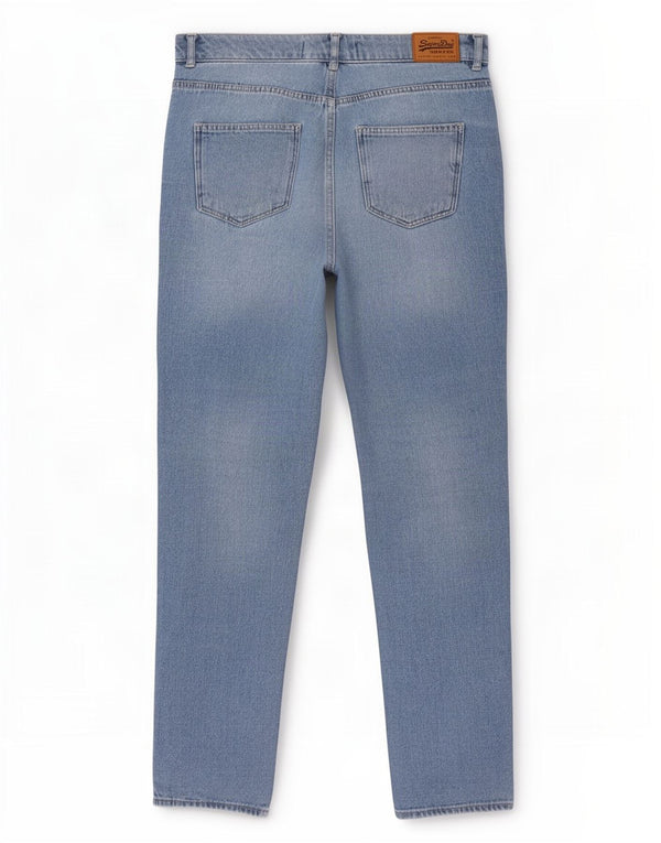 Superdry Mens Ruby Slim Capri Jeans W30 L23 Azul Algodão