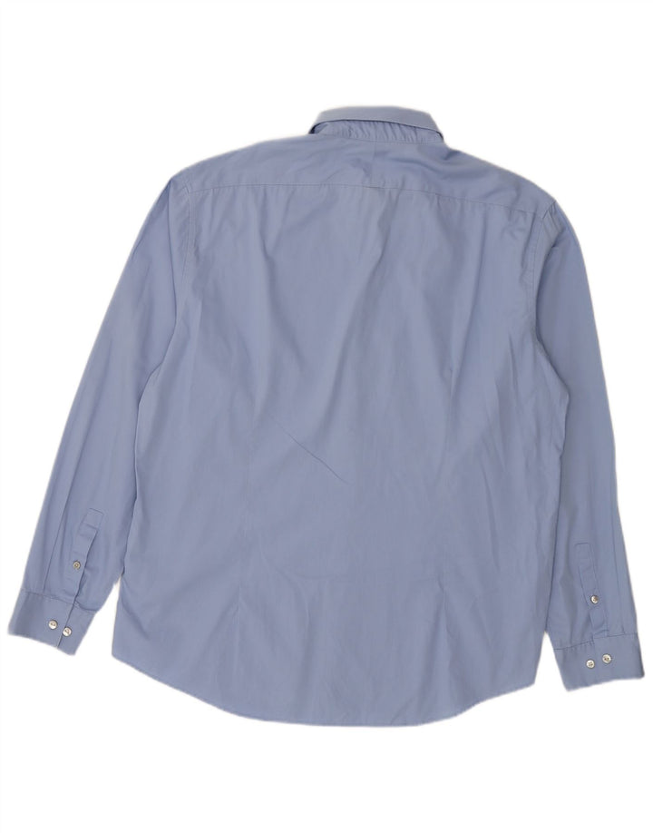 Camisa masculina Calvin Klein Slim Fit tamanho 43 17 XL azul