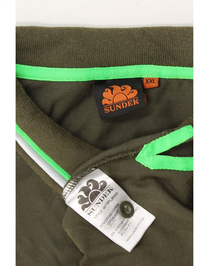 Camisa polo masculina Sundek 2XL algodão verde