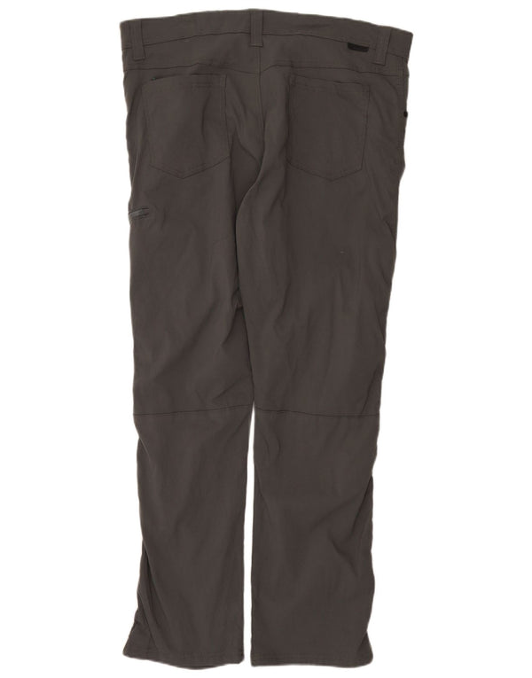 Wrangler Mens Straight Cargo Trousers W38 L30 Grey Nylon