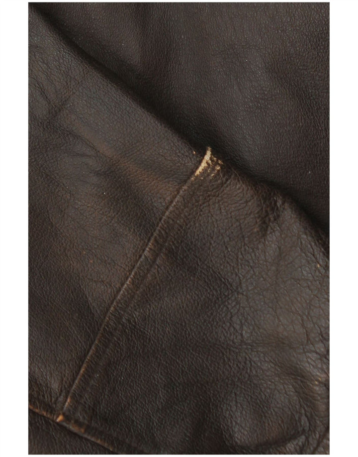 Jaqueta de couro masculina Conbipel IT 52 grande couro marrom