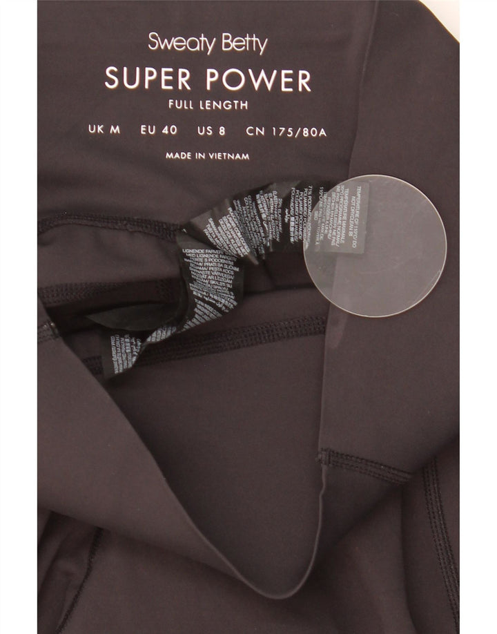 Leggings femininas Sweaty Betty UK 12 poliamida preta média