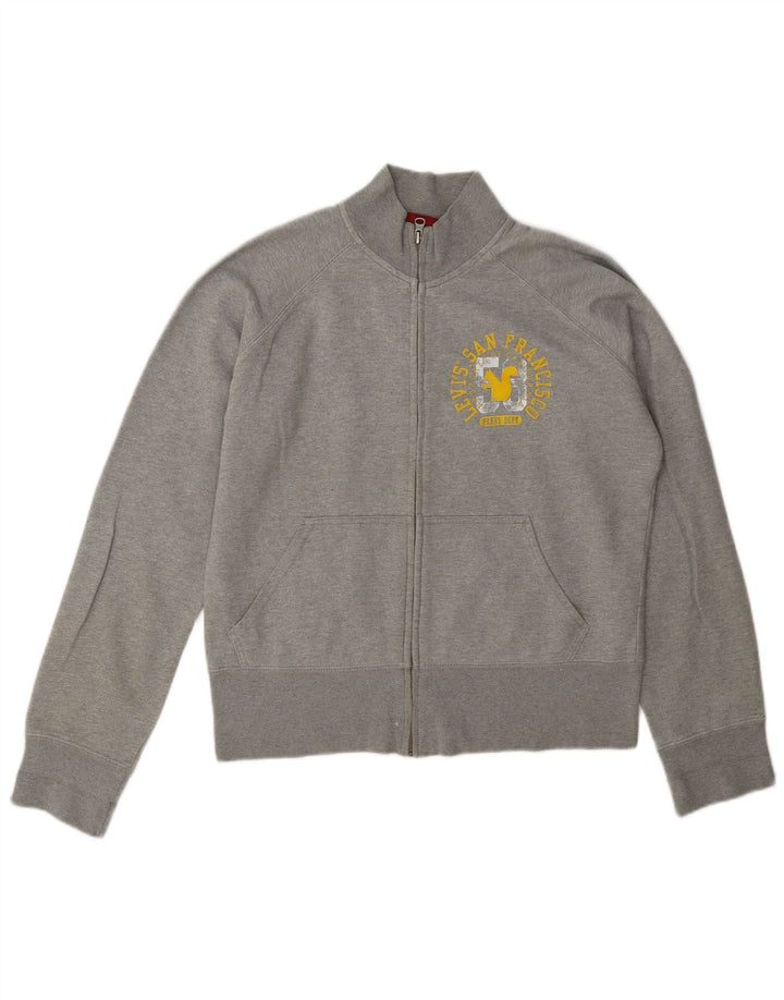 Jaqueta feminina Levi's Graphic Tracksuit UK 18 XL cinza manchada