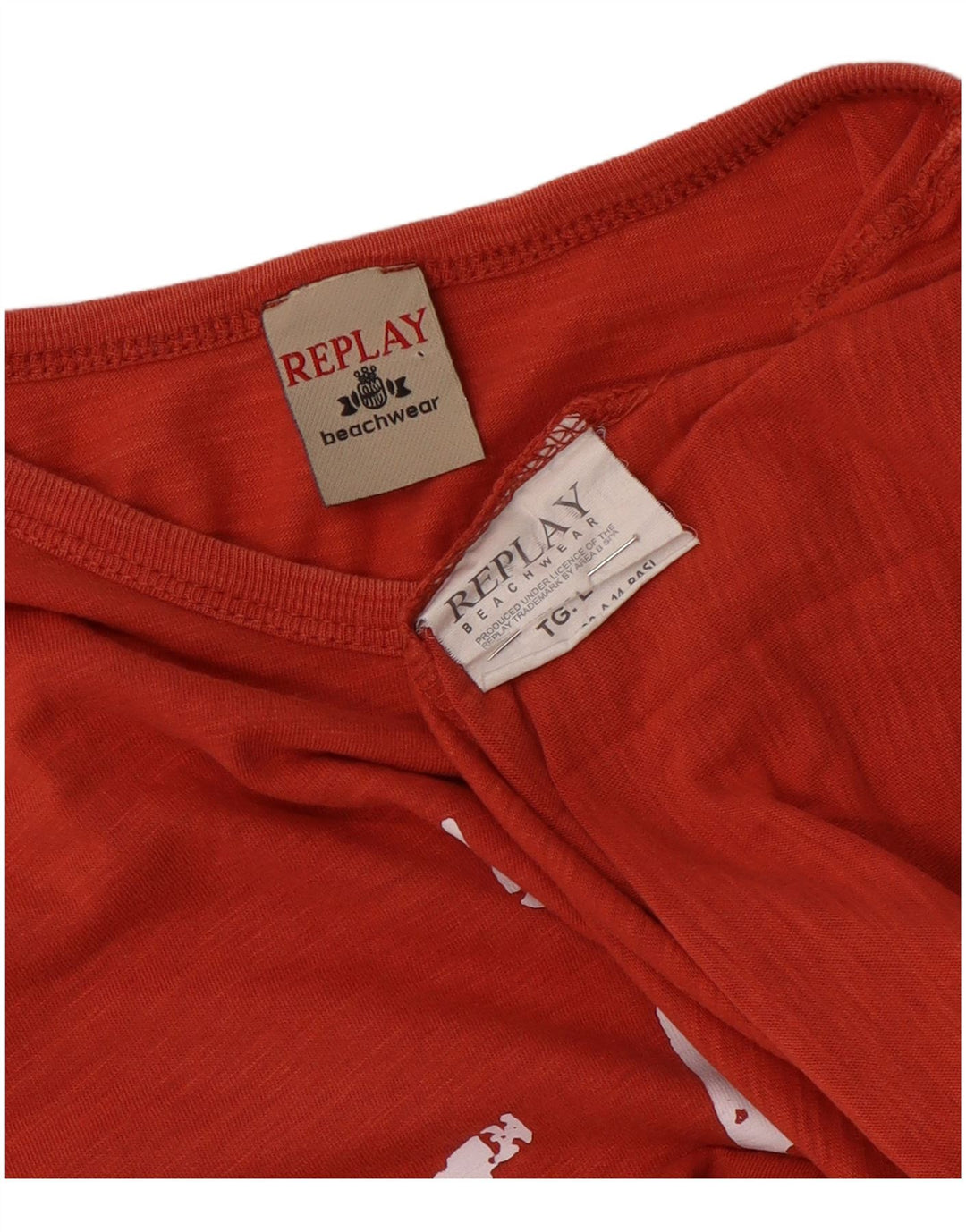 Camiseta feminina Replay com estampa gráfica UK 16 grande vermelha