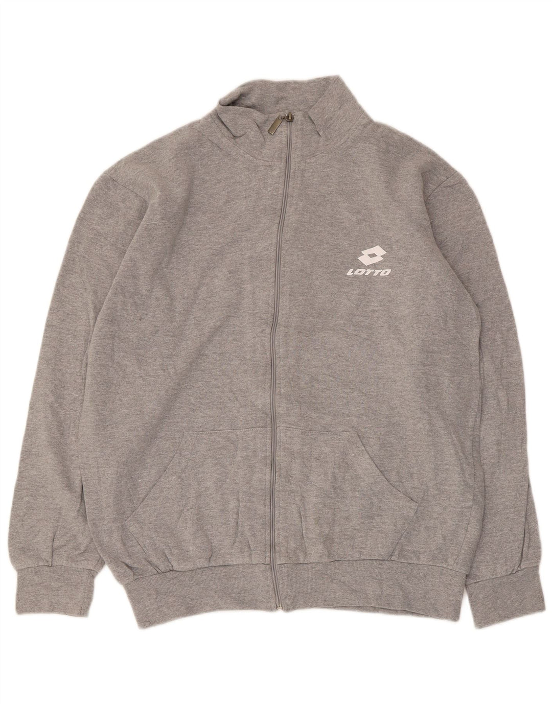 Lotto Womens Tracksuit Top Jacket UK 18 XL Cinza Algodão