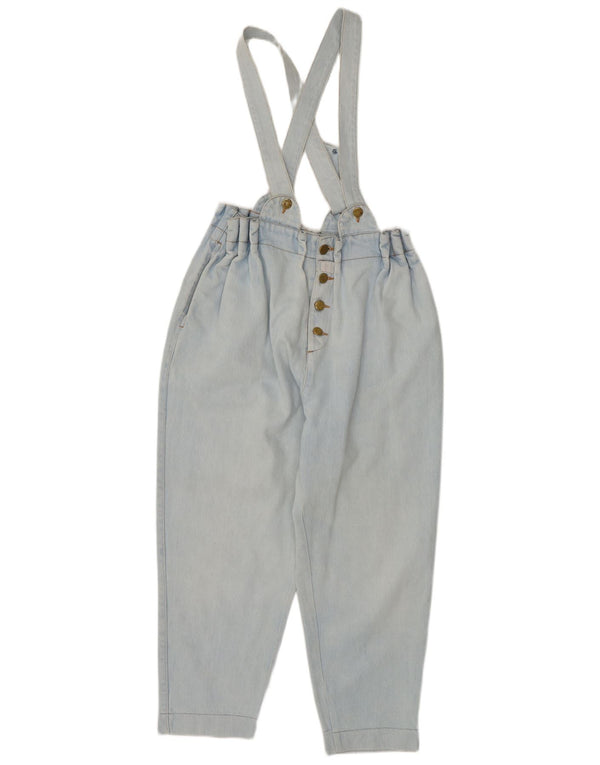 Macacão feminino vintage cortado jeans W26 L23 algodão azul