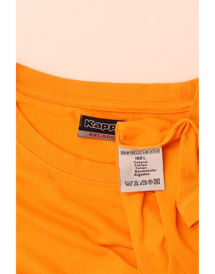 Camiseta masculina Kappa Top 2XL algodão laranja