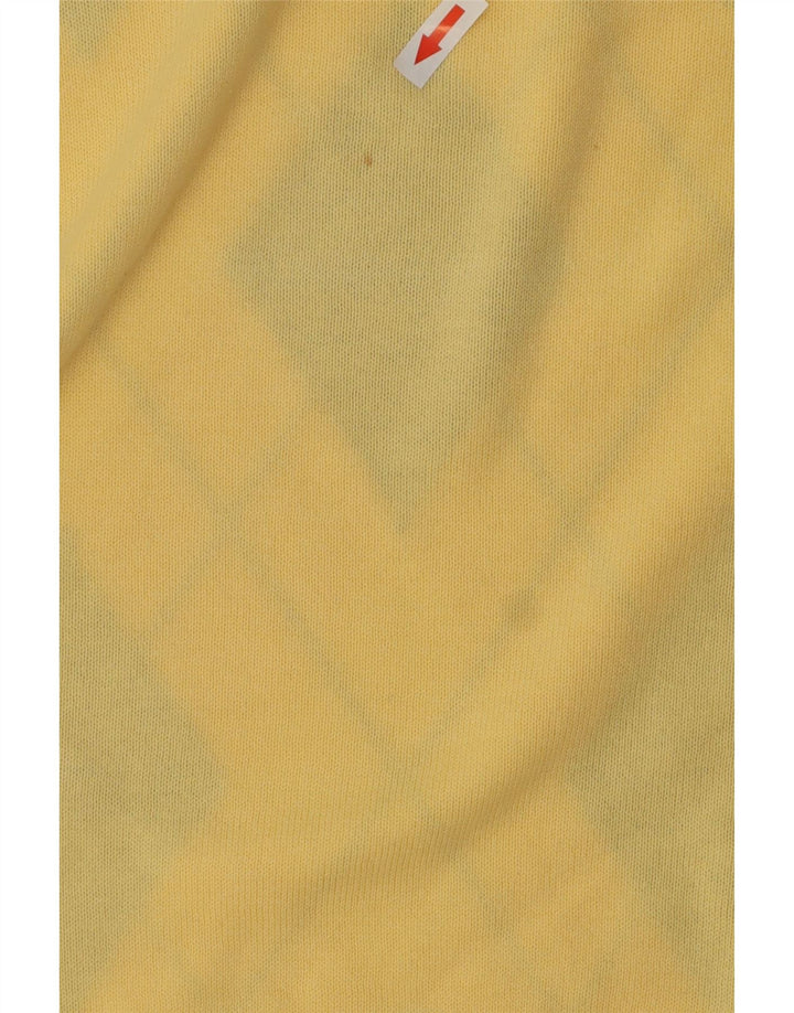 Suéter masculino TOMMY HILFIGER com decote em V grande amarelo Argyle/Diamante