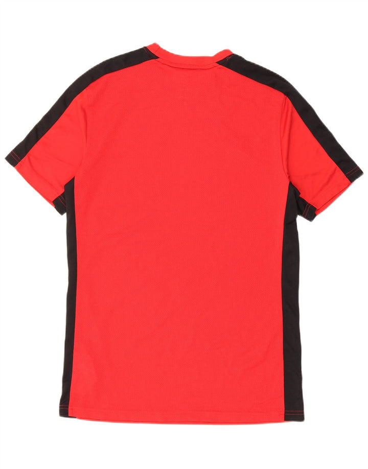 Camiseta masculina Nike Dri Fit Slim Top médio vermelho colorblock poliéster