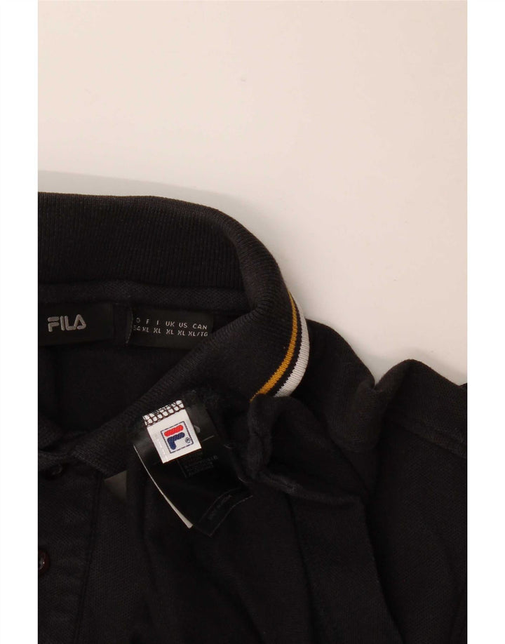 Camisa Polo Masculina Fila XL Algodão Preto