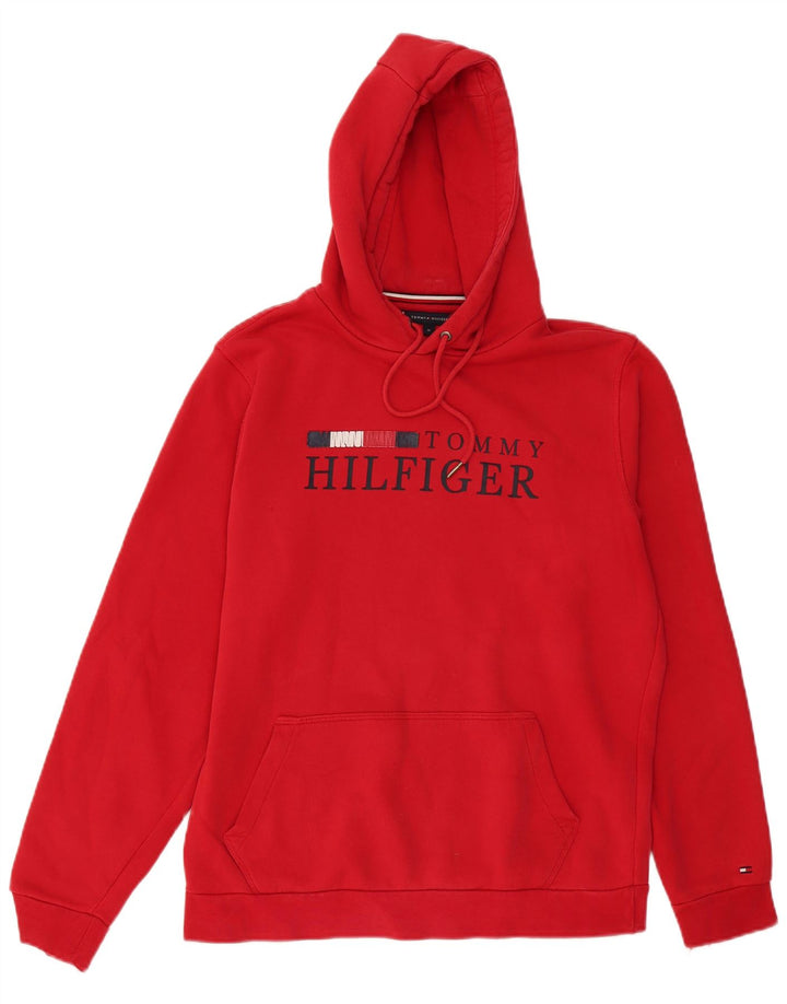 Suéter com capuz gráfico masculino TOMMY HILFIGER médio vermelho