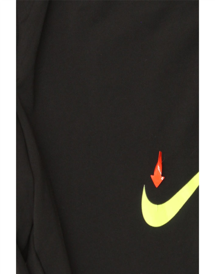 Calça de treino masculina NIKE Dri Fit médio preto colorblock poliéster