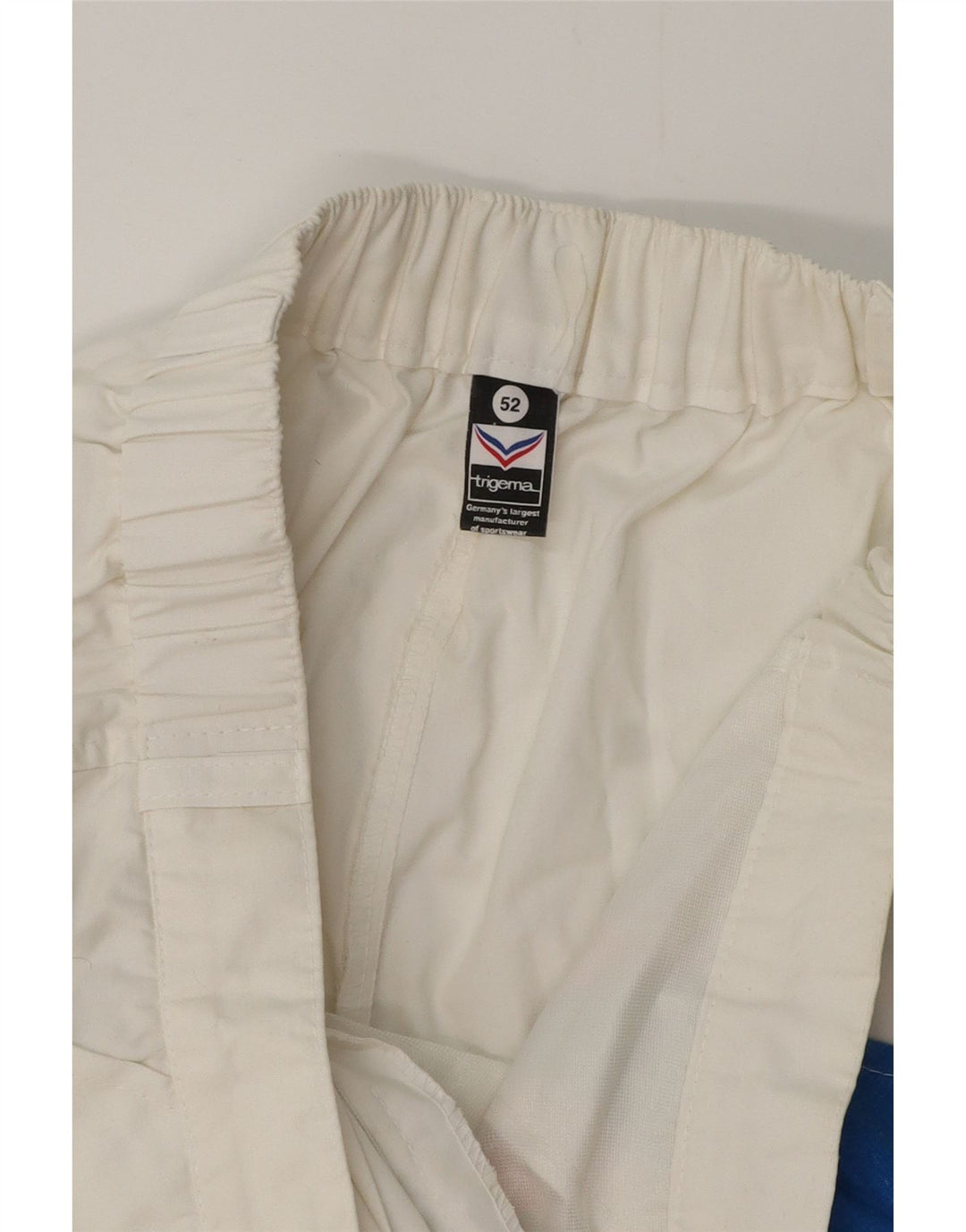 TRIGEMA Mens Chino Shorts IT 52 XL W36 Algodão Geométrico Branco