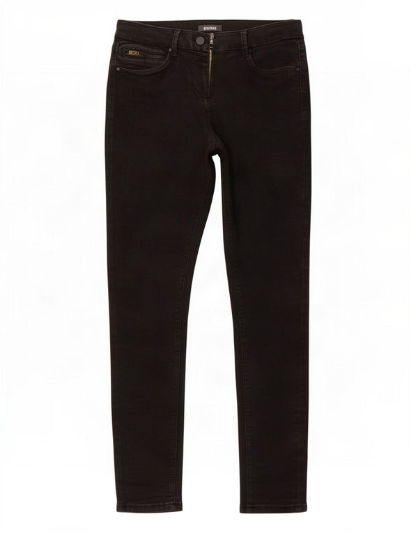 Calça jeans feminina Marks & Spencer UK 12 médio W30 L30 algodão preto