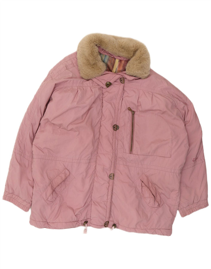 Jaqueta feminina acolchoada ELHO com ajuste solto EU 44 XL rosa poliamida