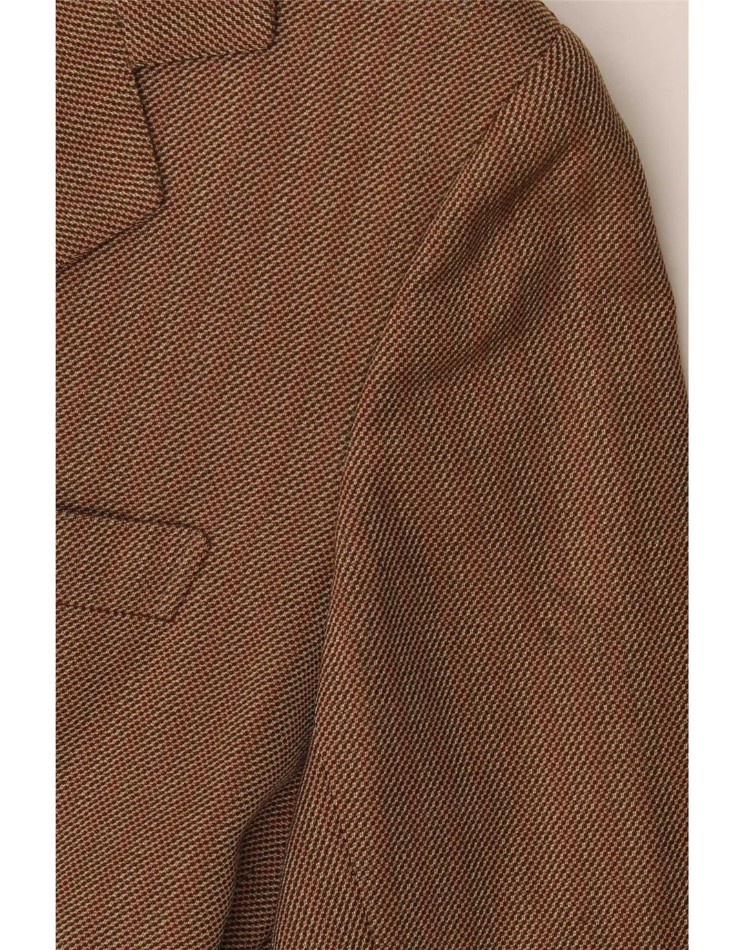 Jaqueta blazer masculina vintage com 3 botões UK 36 pequena listrada marrom clássica
