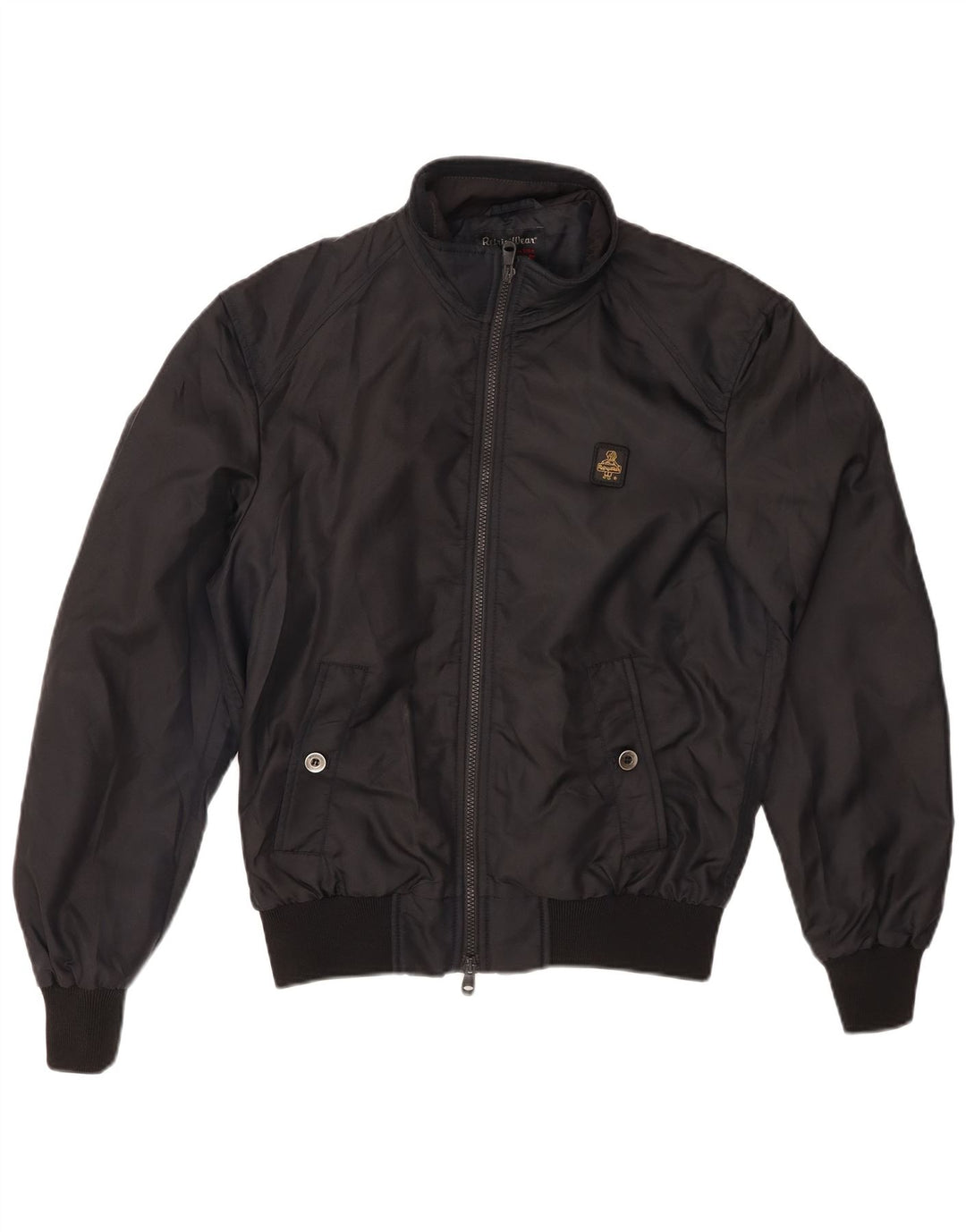 REFRIGIWEAR Mens Bomber Jacket UK 38 Medium Black Polyester