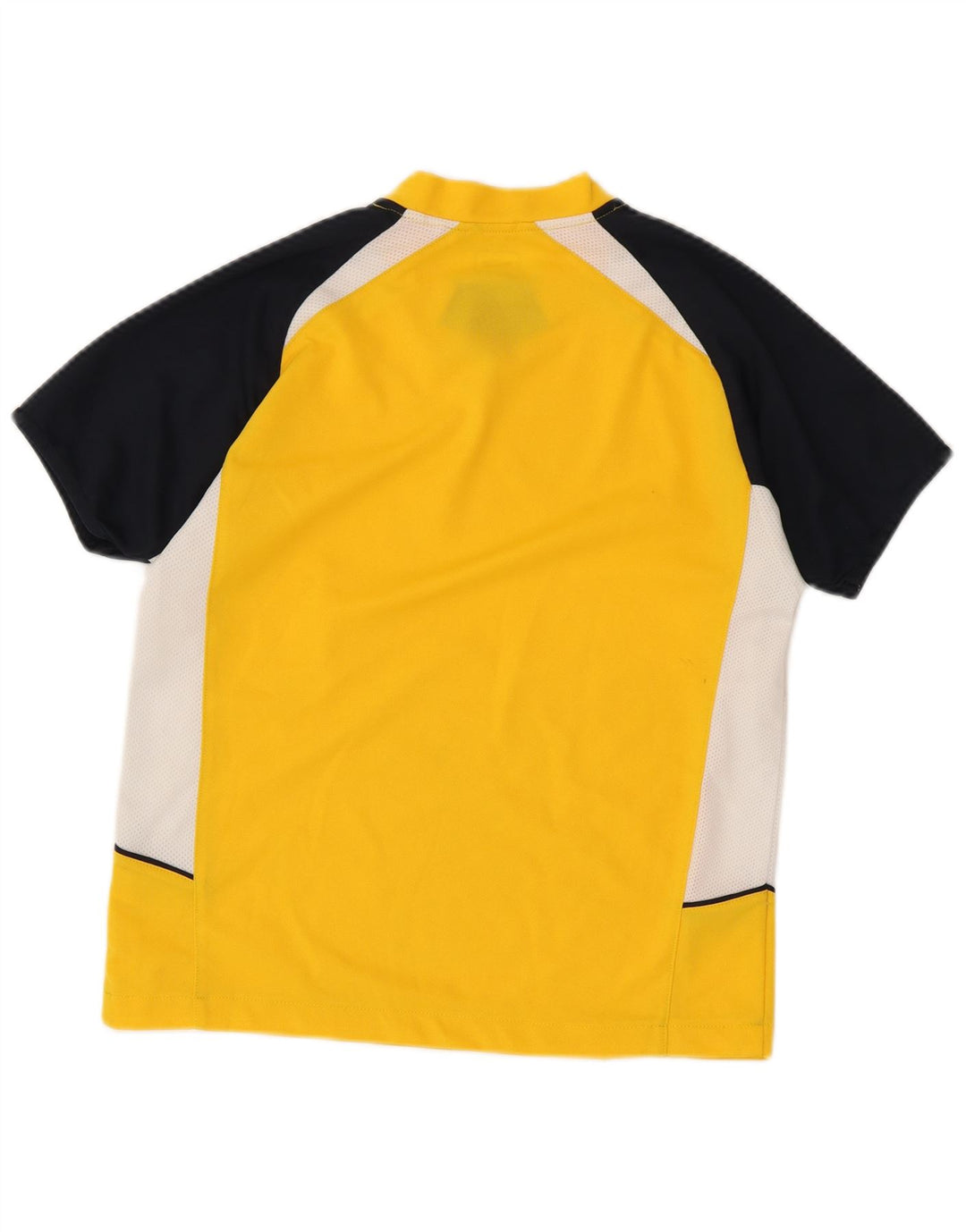 Camiseta gráfica masculina Umbro Top pequeno amarelo colorblock poliéster