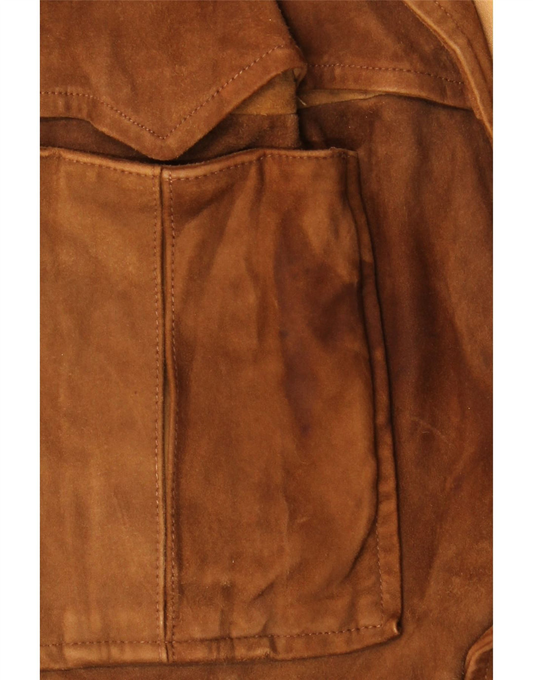 Jaqueta de camurça feminina vintage IT 52 2XL camurça marrom