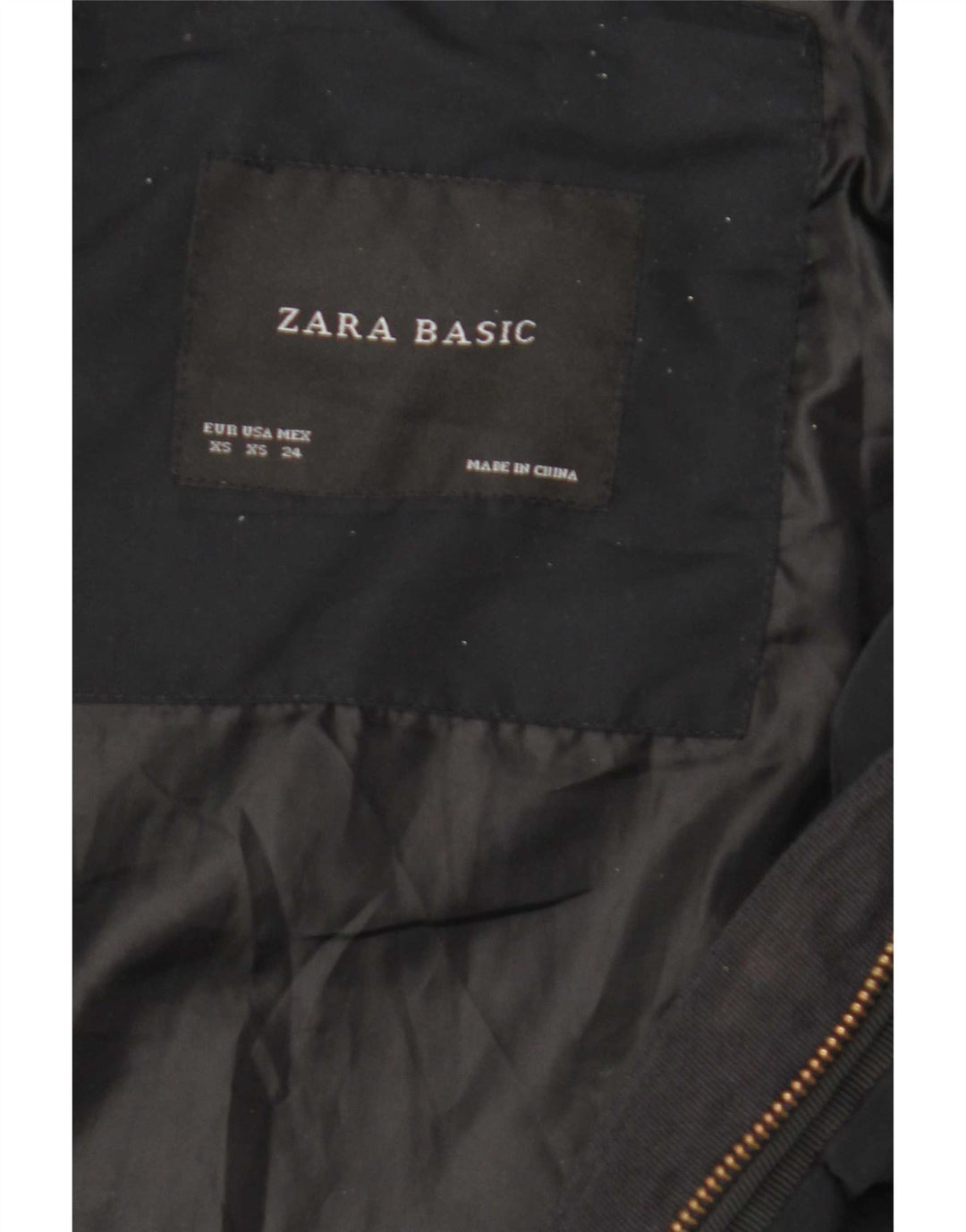 Jaqueta acolchoada feminina Zara UK 6 XS preta