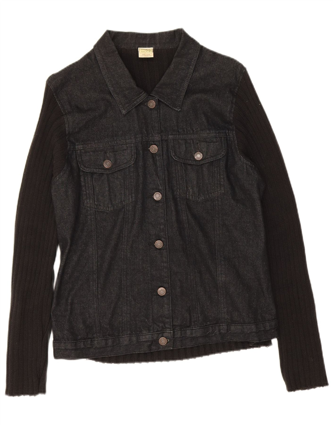 Suéter cardigã feminino Marks & Spencer UK 16 grande algodão preto