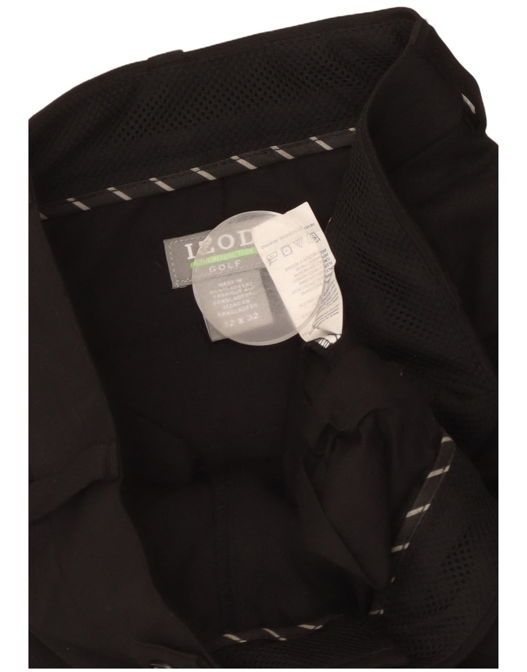 Izod Mens Golf Straight Suit Calças W32 L32 Poliéster Preto