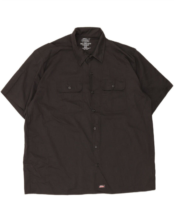 Camisa masculina de manga curta Dickies 2XL poliéster preto