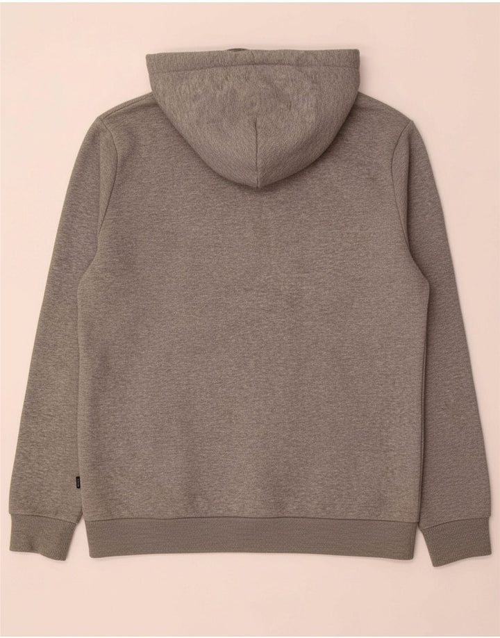 PUMA Mens Graphic Hoodie Jumper Médio Algodão Cinza