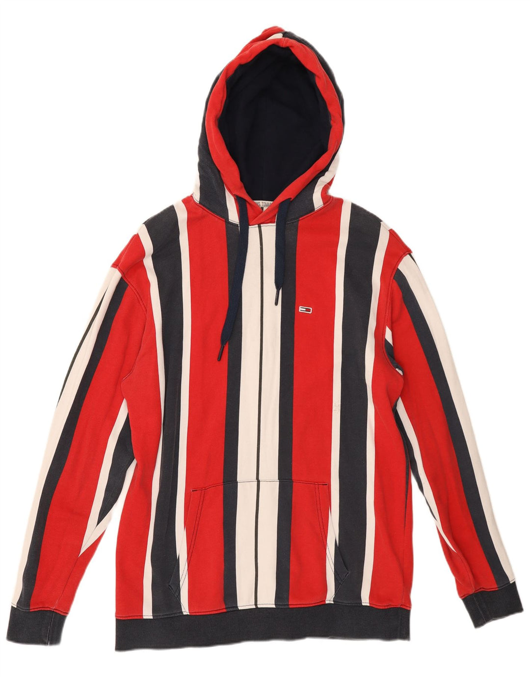 Tommy Hilfiger moletom com capuz masculino médio algodão listrado multicolorido