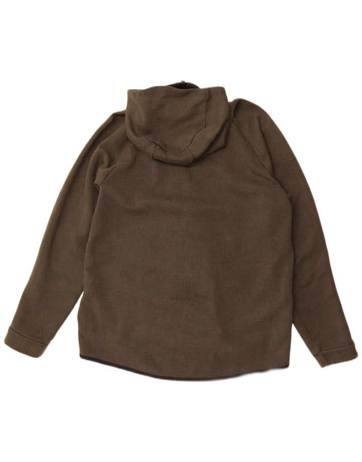 Suéter Nike masculino com capuz e zíper XL cáqui algodão