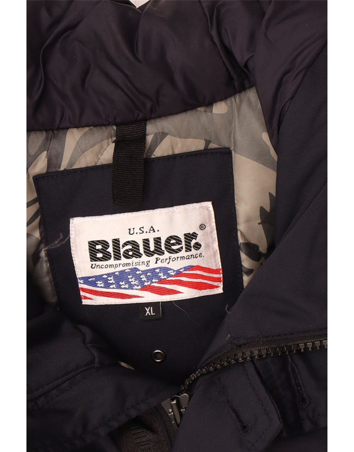 Jaqueta Parka Masculina com Capuz BLAUER UK 42 XL Azul Marinho
