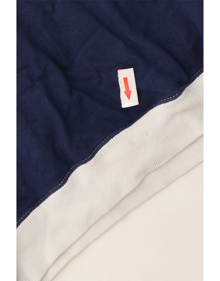 Campeão feminino oversized crop moletom jumper UK 10 pequeno branco