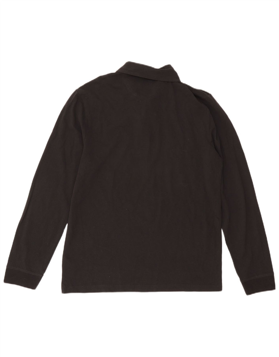 Farah Camisa polo masculina de manga comprida grande algodão preto