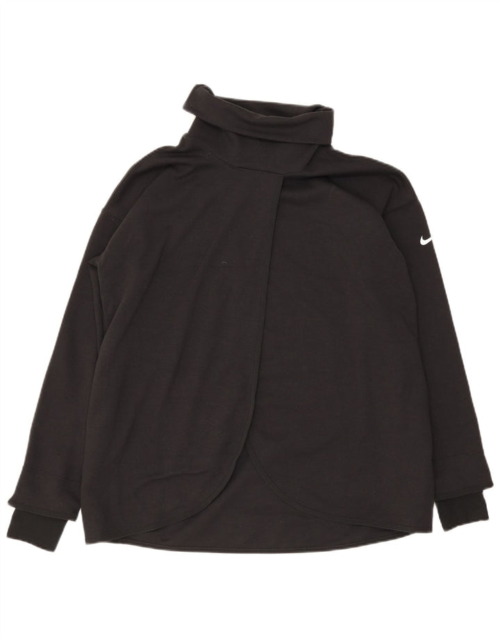 Nike Mens Dri Fit Top Manga Longa Pequeno Poliéster Preto