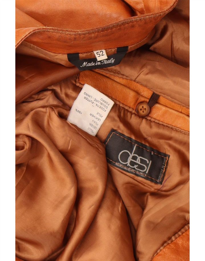 Jaqueta de couro masculina Desi IT 52 XL couro marrom