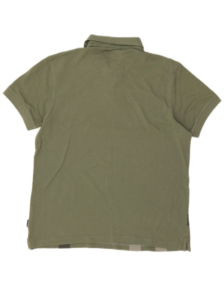 Camisa polo masculina Barbour grande xadrez verde