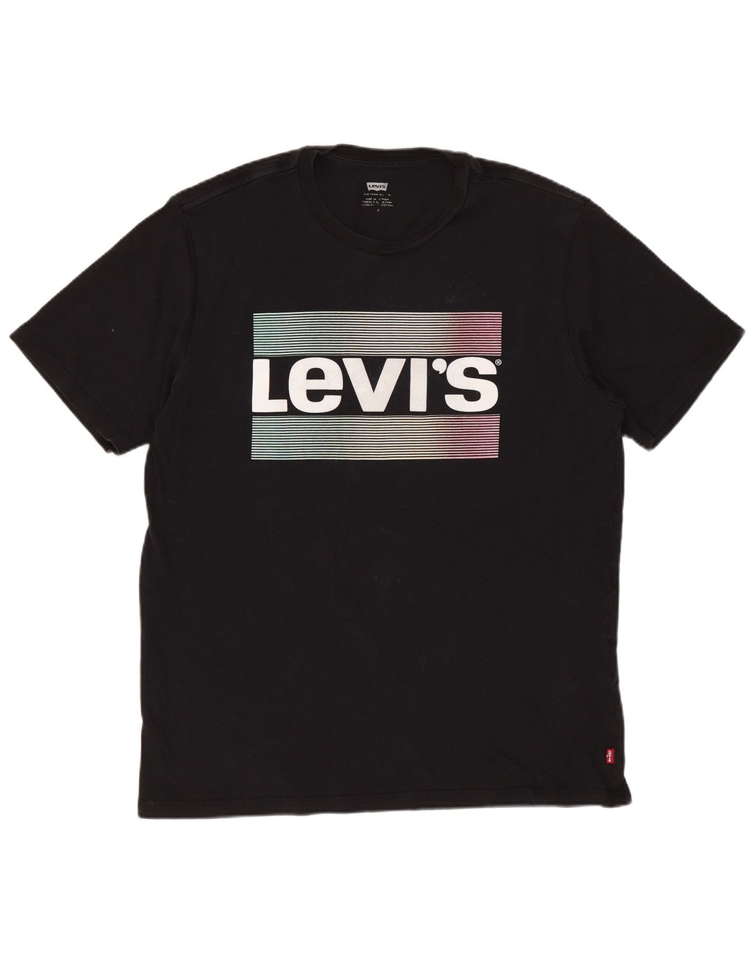 Camiseta gráfica masculina Levi's Top médio algodão preto