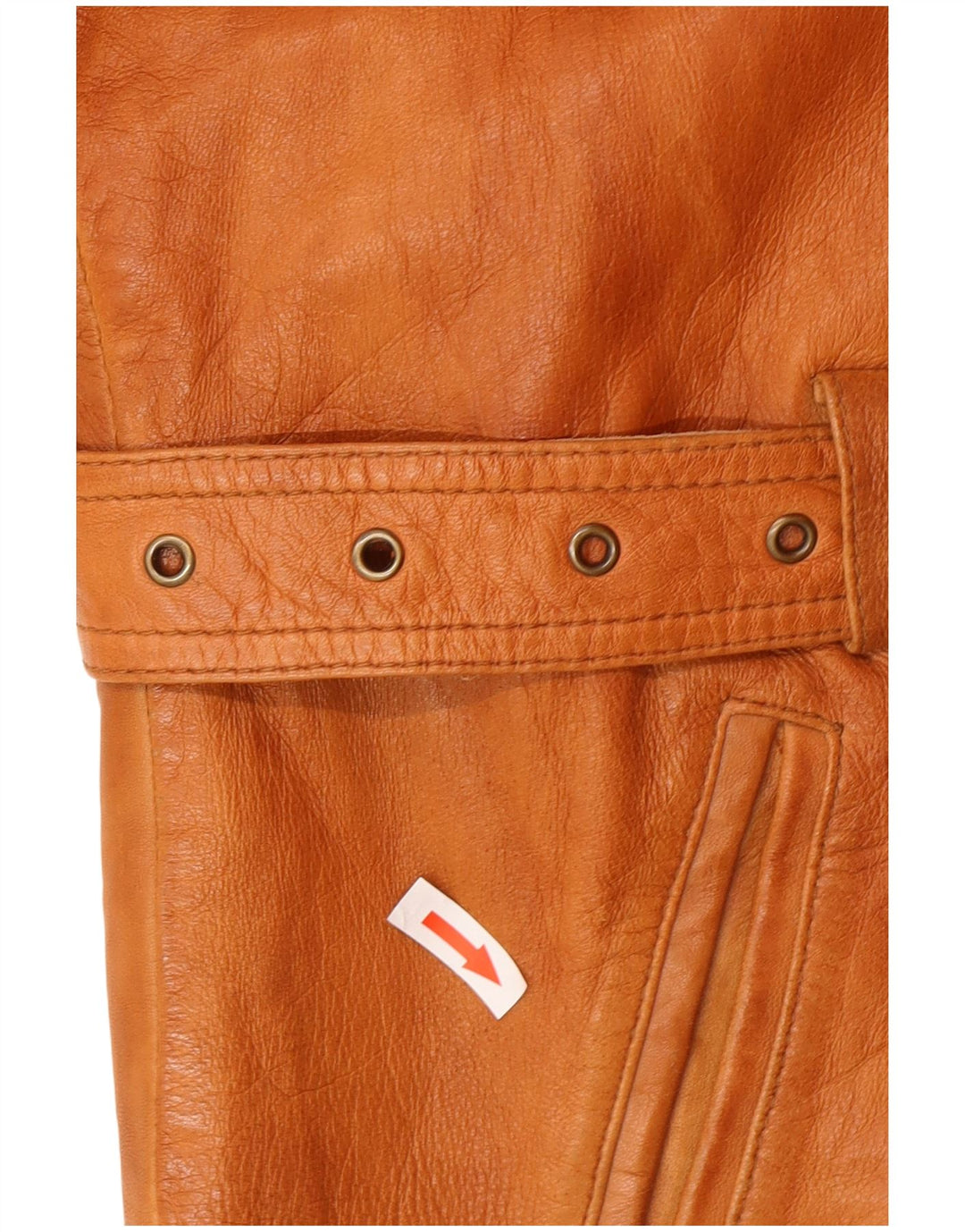 Jaqueta de couro feminina Yessica UK 20 2XL couro marrom
