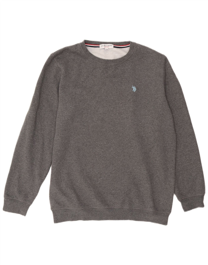 US Polo Assn. Moletom masculino Jumper 2XL algodão cinza
