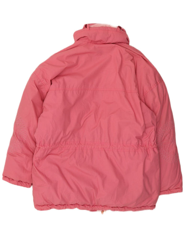 Jaqueta feminina Diadora Graphic Oversized acolchoada UK 10 pequena rosa poliéster
