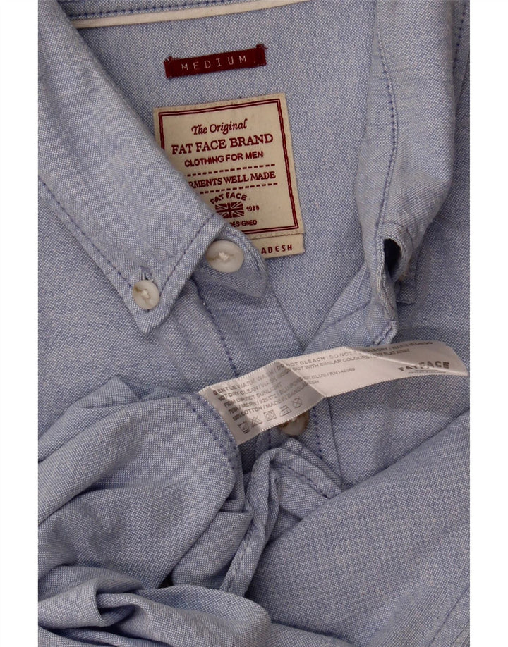 Camisa masculina Fat Face algodão azul médio