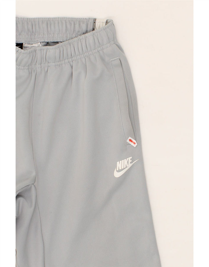 Calça de treino masculina NIKE Joggers pequeno cinza colorblock poliéster